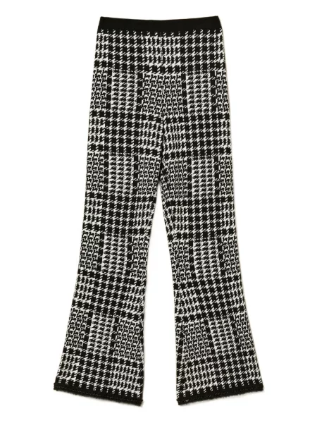 Pantaloni Twinset în carouri negru
