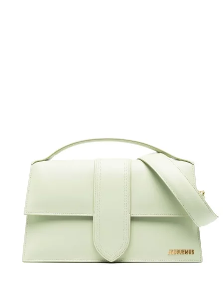 Geantă shopper Jacquemus din piele verde