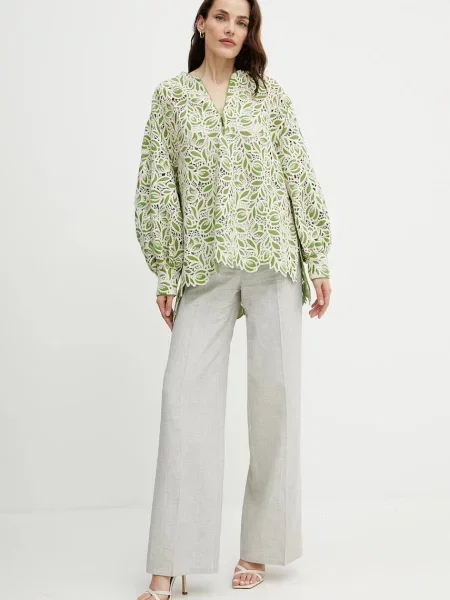 Блузка Luisa Spagnoli візерунок зелений