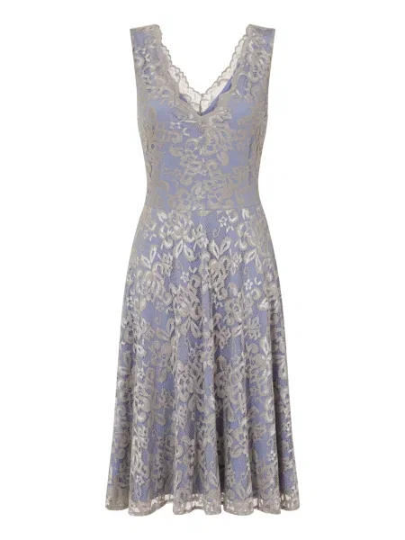 HotSquash Koktejl obleka temno liila srebrna