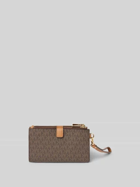 Portfel Michael Michael Kors biznesowy z logo brązowy