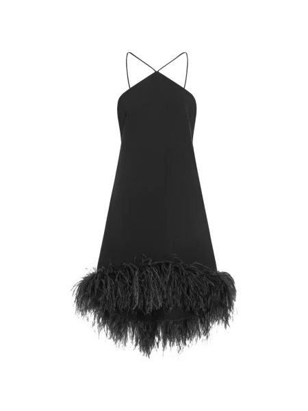 Rochie mini 16arlington cu pene de costum negru