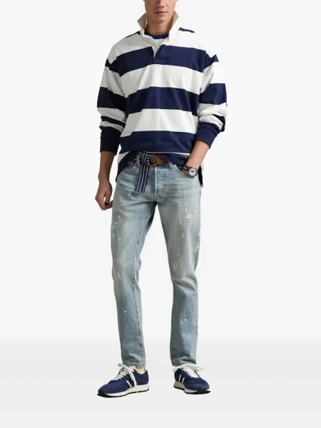 Pletene sportske kratke hlače Polo Ralph Lauren s printom bijela