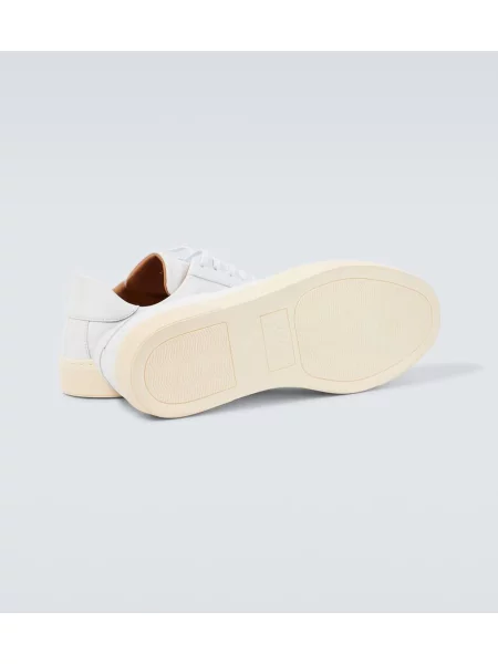 Sneakerși George Cleverley din piele de căprioară alb