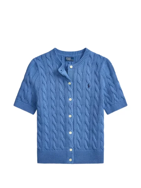 Lanena ošišano polo majica Polo Ralph Lauren s printom siva