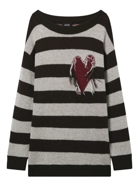 Pulover We11done cu dungi maro