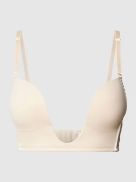 Biustonosz z głębokim dekoltem i dekoltem na plecach Magic Bodyfashion beżowy