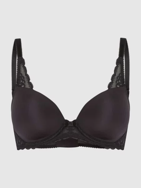 Biustonosz z fiszbinami i obszyciem koronką model ‘Amourette Spotllight’ Triumph czarny