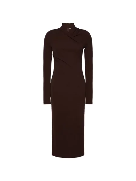 Lung rochie Max Mara drapată maro