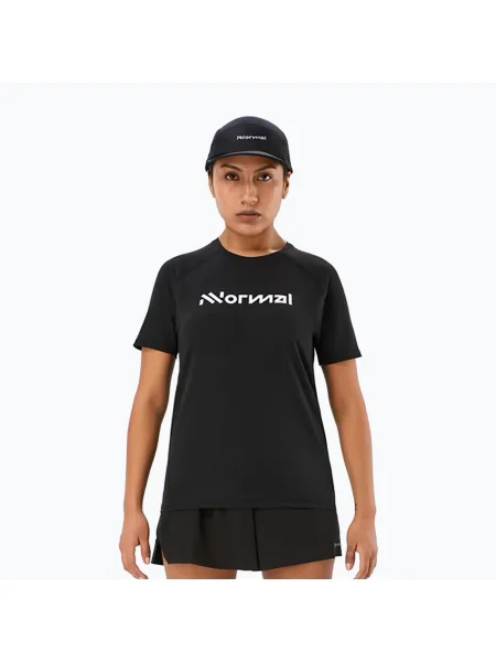 Дамска тениска за бягане NNormal Race black черно
