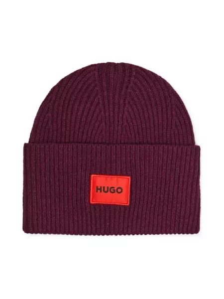 HUGO Gyapjú sapka Saffa lila