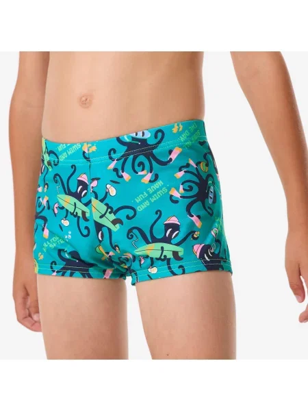 Bokserki pływackie dla dzieci Decathlon Fiti Fun niebieskie