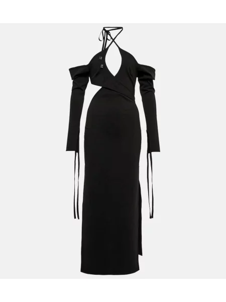 Rochie The Attico cu gât halter de costum negru