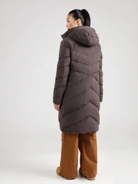 JACK WOLFSKIN Outdoorový kabát Marienplatz čokoládová čierna