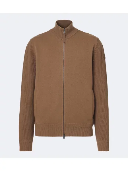 Cardigan Moncler de lână maro