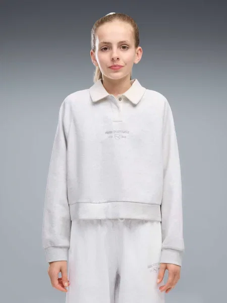Короткий свитшот Puma белый