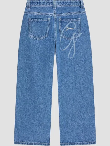 Детские широкие джинсы Guess синие
