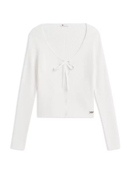 Tommy Jeans Geacă tricotată alb