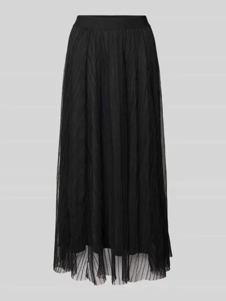 Spódnica midi o kroju regular fit z siateczki model ‘LAVINA’ Only czarna
