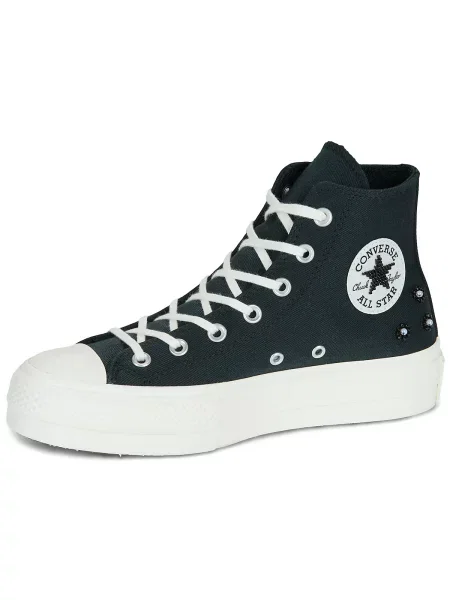 Pantofi Converse cu platformă cu mărgele negru