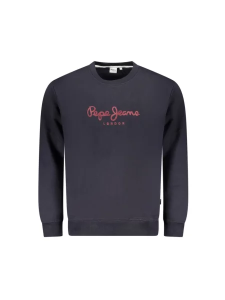 Bluza Pepe Jeans z okrągłym dekoltem niebieska