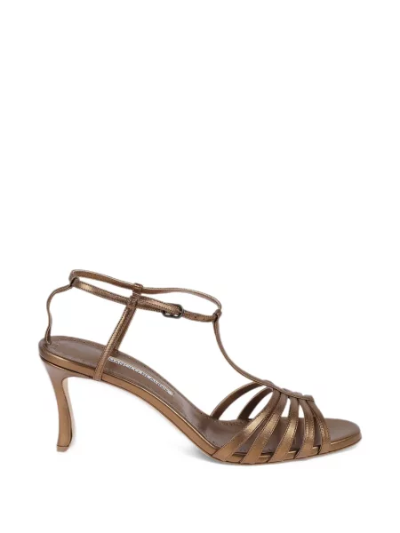 Bőr szandál Manolo Blahnik barna