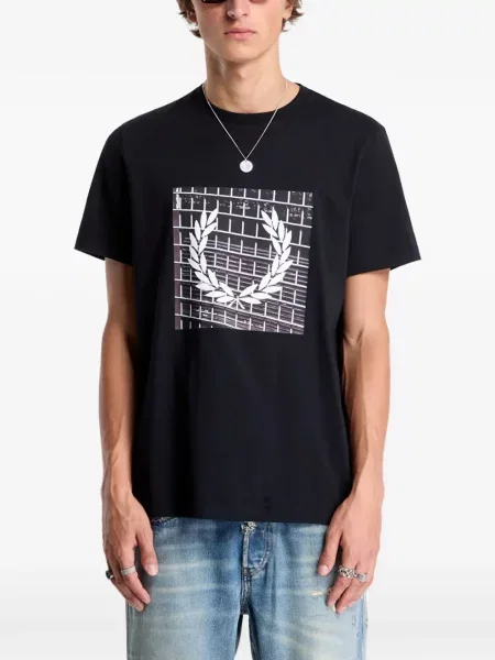 Tricou Fred Perry cu imagine negru