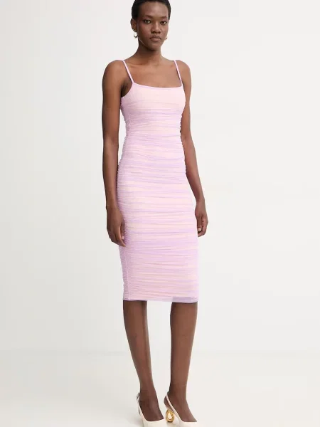Herve Leger rochie drapată Zia violet