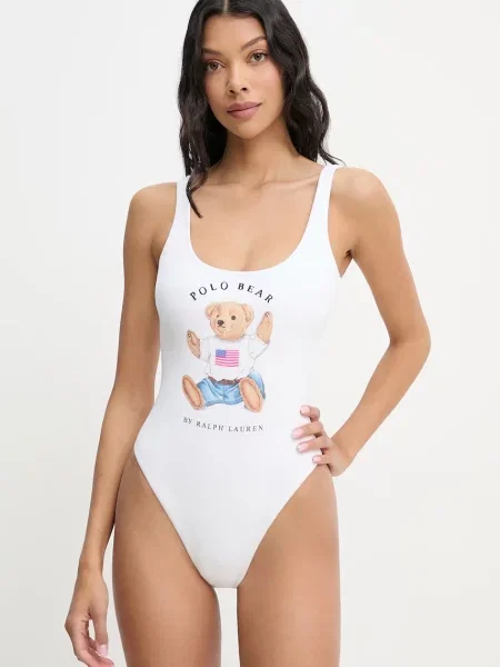 Polo Ralph Lauren jednodielne plavky dámske biela