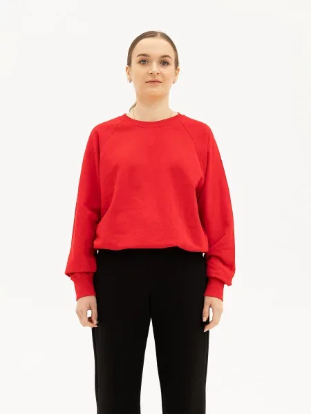 Кофти та светри Fruit of the loom Lightweight raglan sweat бавовна/поліестер червоний