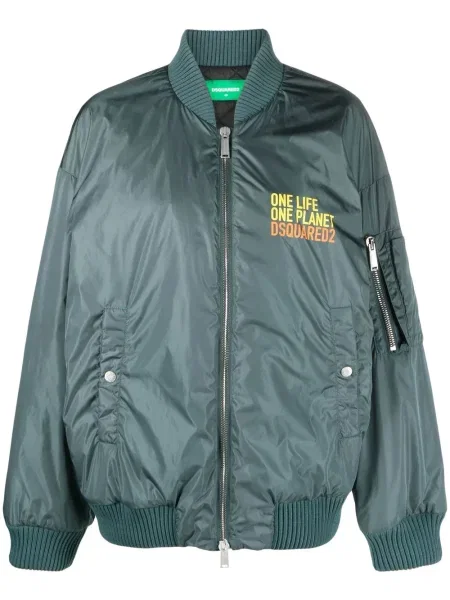 Geacă bomber Dsquared2 cu imagine albastru