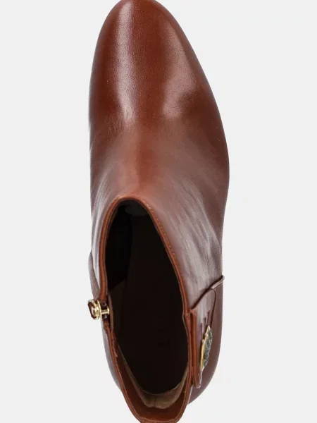 Кожаные ботинки Lauren Ralph Lauren коричневые
