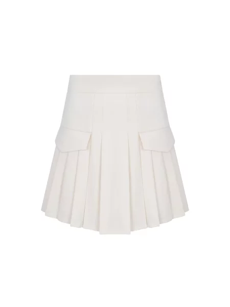 Femif Спідниця міні Молочний Текстиль