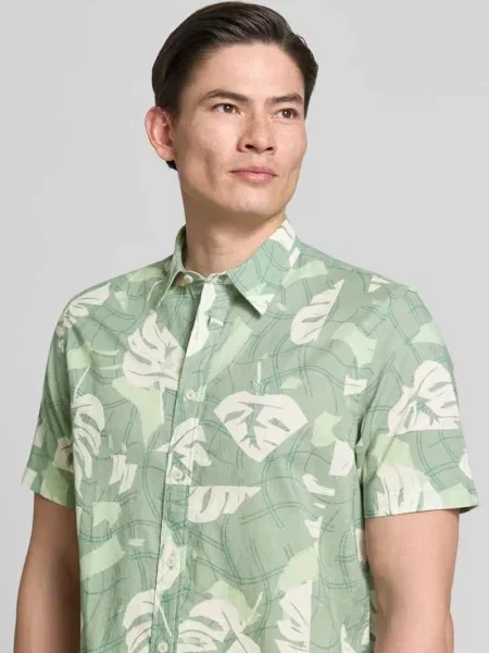 Koszula casualowa o kroju slim fit we wzorze na całej powierzchni z kołnierzykiem typu kent Pme Legend