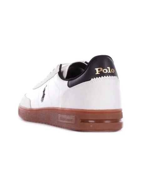 Polo Ralph Lauren Niske tenisice siva / crna bijela