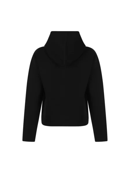 Kurtka skórzana Max Mara Studio z kapturem czarna