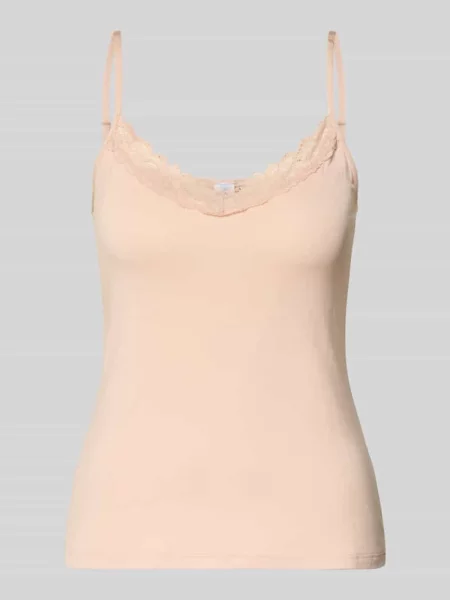 Top Skiny koronkowy beżowy