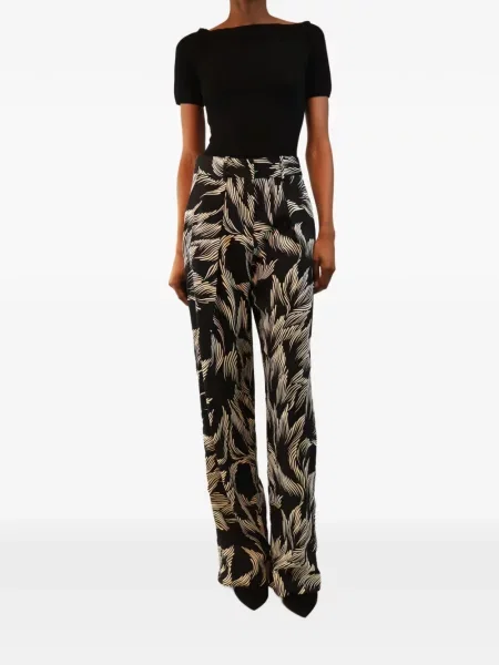 Pantaloni Victoria Beckham cu talie înaltă negru