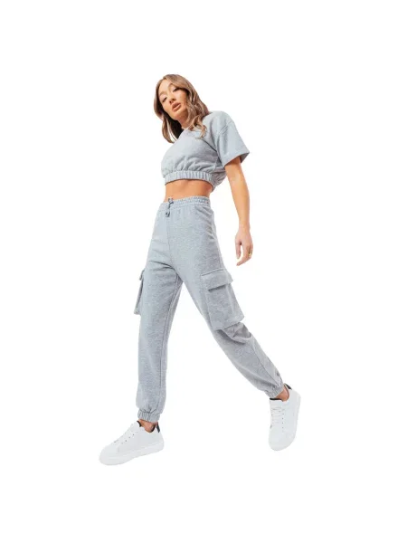 Spodnie sportowe Sweat Crop T-Shirt-Cargo Joggers szara