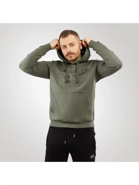 Bluza z kapturem Emporio Armani Ea7 zielona