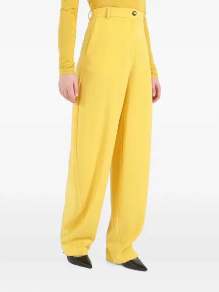 Cu centură pantaloni Elisabetta Franchi galben