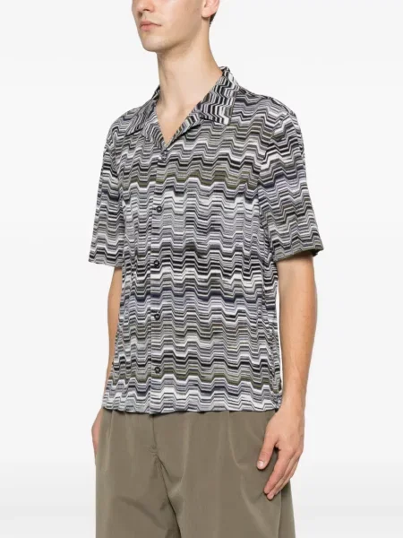 Gulerat cămașă Missoni tricotate gri