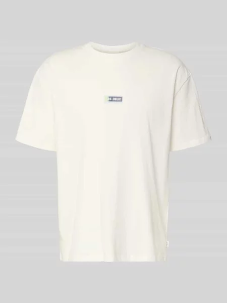 T-shirt z nadrukiem logo model Chase' Les Deux biała
