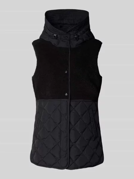 Kamizelka polarowa ze pikowanymi szwami i wpuszczanymi Fuchs Schmitt czarna