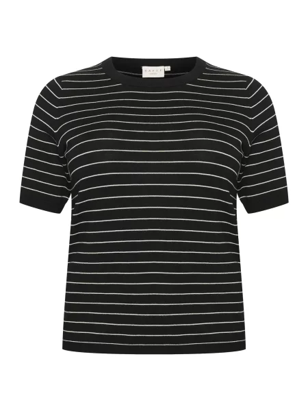 KAFFE CURVE Svetr Malia černá bílá