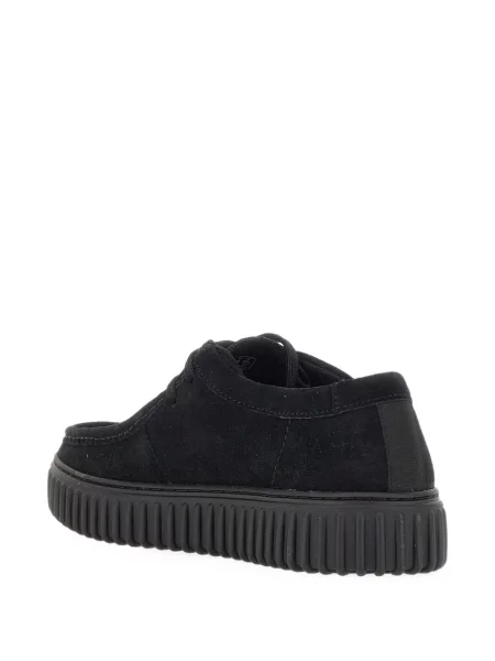 Пустинни ботуши Clarks с връзки с дантела черно