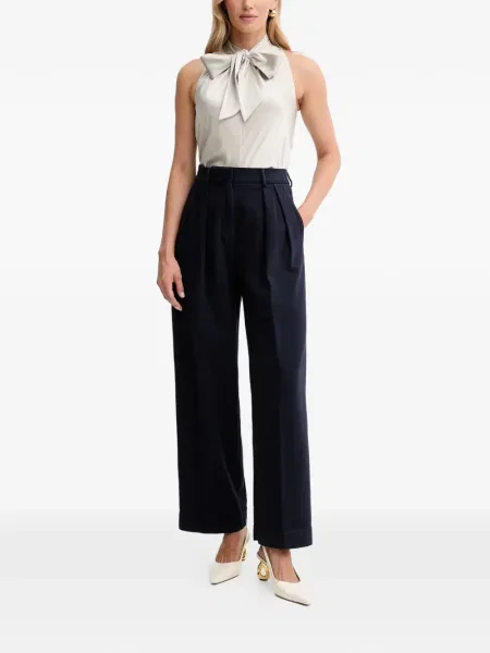 Pantaloni Forte_forte plisate albastru