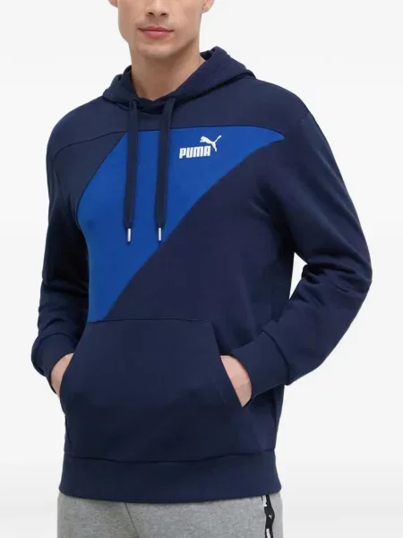 Hanorac cu glugă Puma cu imagine albastru