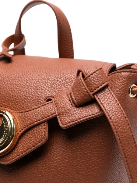 Rucsac Love Moschino cu autograf maro