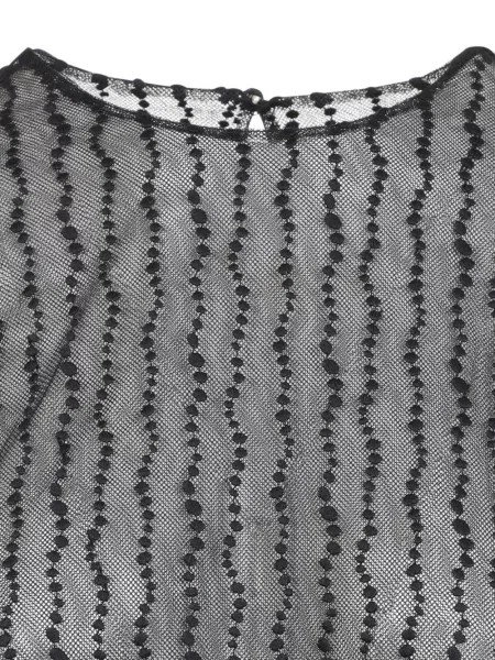 Top Alberta Ferretti cu broderie plasă negru